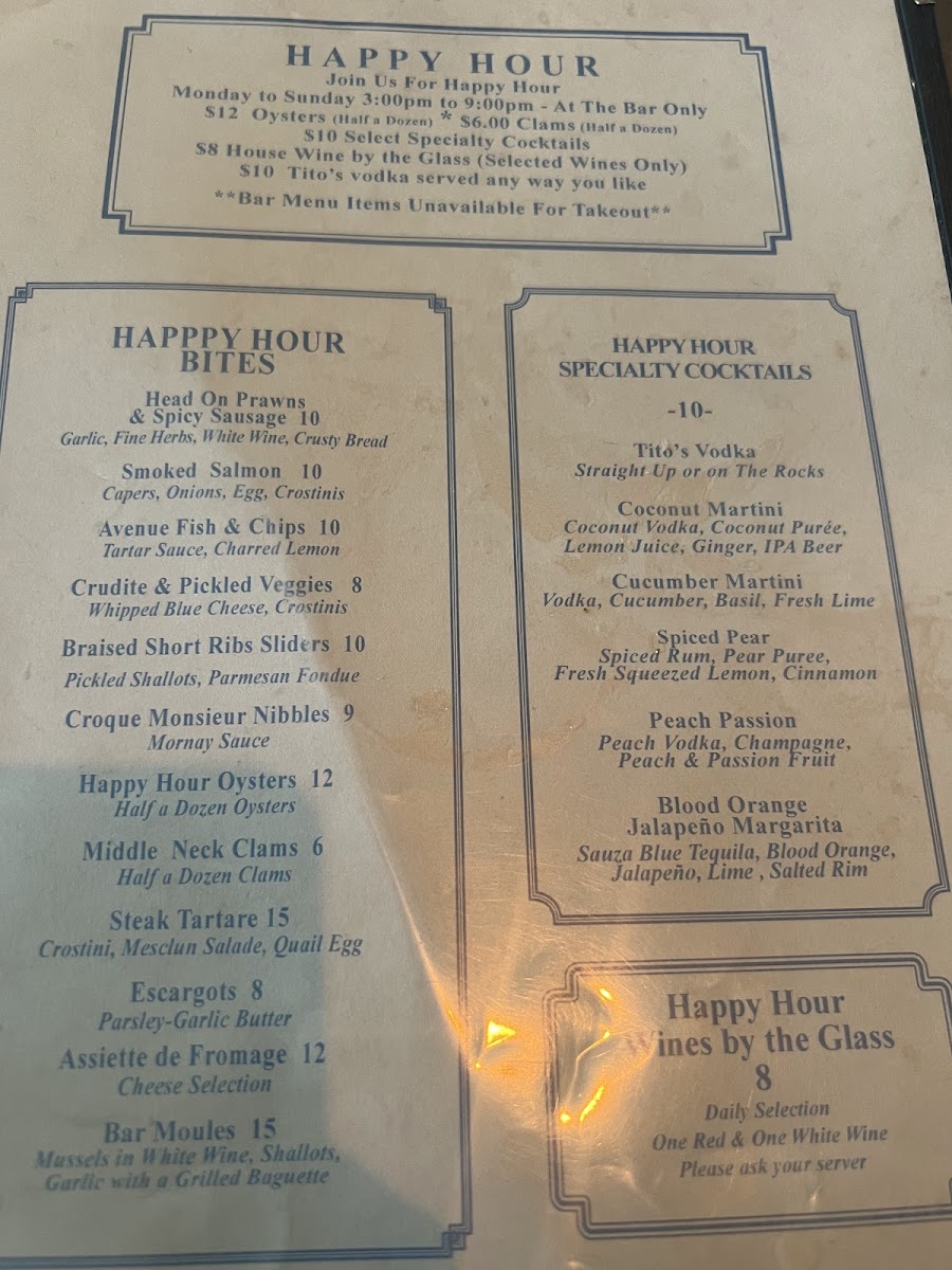 Menu Avenue Long Branch-6