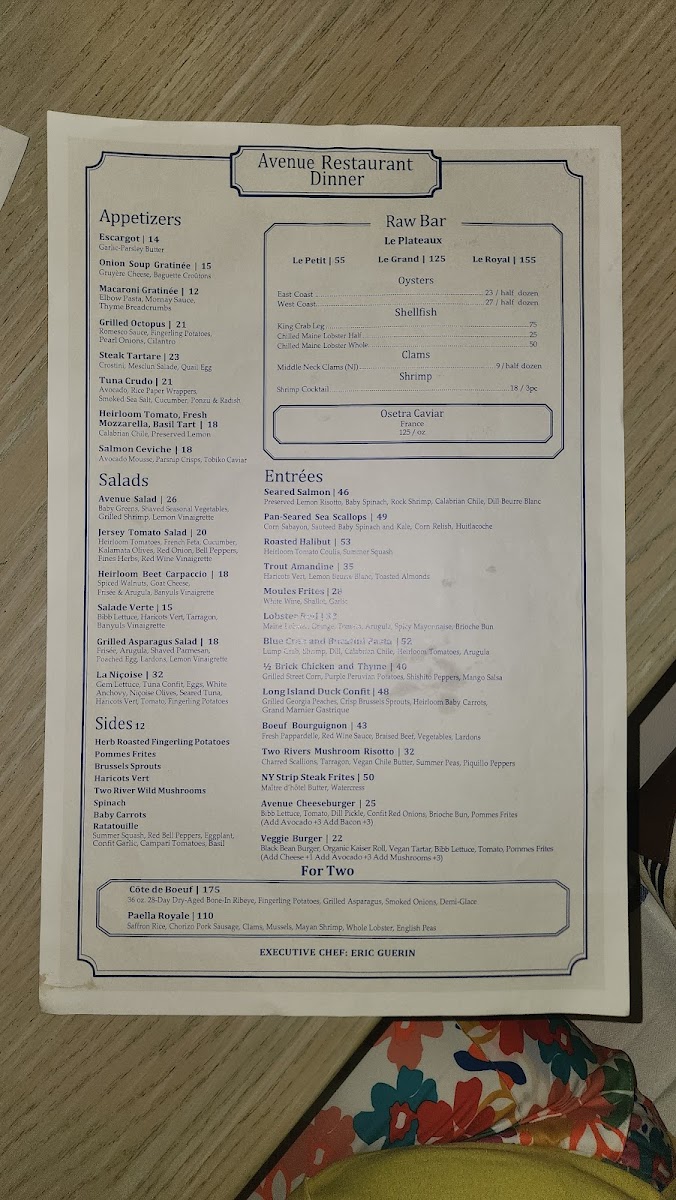 Menu Avenue Long Branch-9